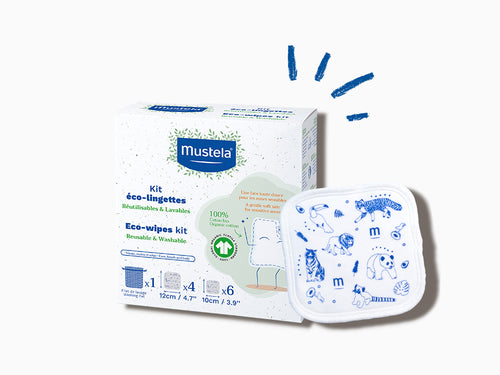 مجموعة مناديل مرطبة صديقة للبيئة مصنوعة 100٪ من القطن العضوي - Mustela Multi-market - 1
